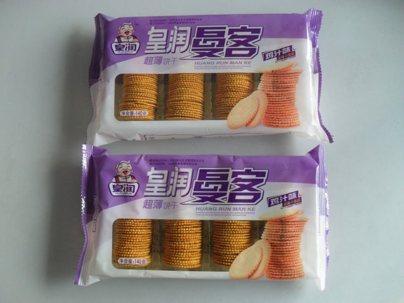 Huangrun Manke thin  crisp biscuit 140g chicken flavor.jpg