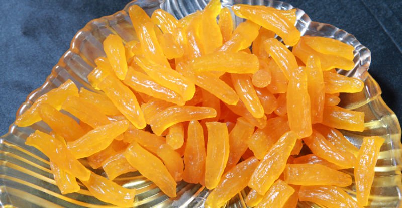 dried sweet potato in salver