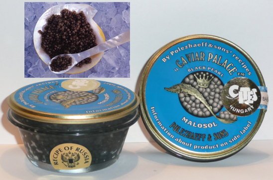 farmed caviar (from france, italia and germany)