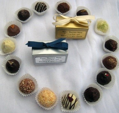 Chocolate Wedding Favors Truffle Boxes Double 350