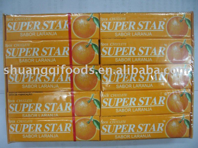 orange flavor chewing gum