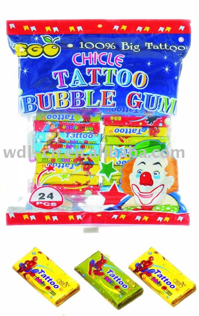 chewing gum tattoo