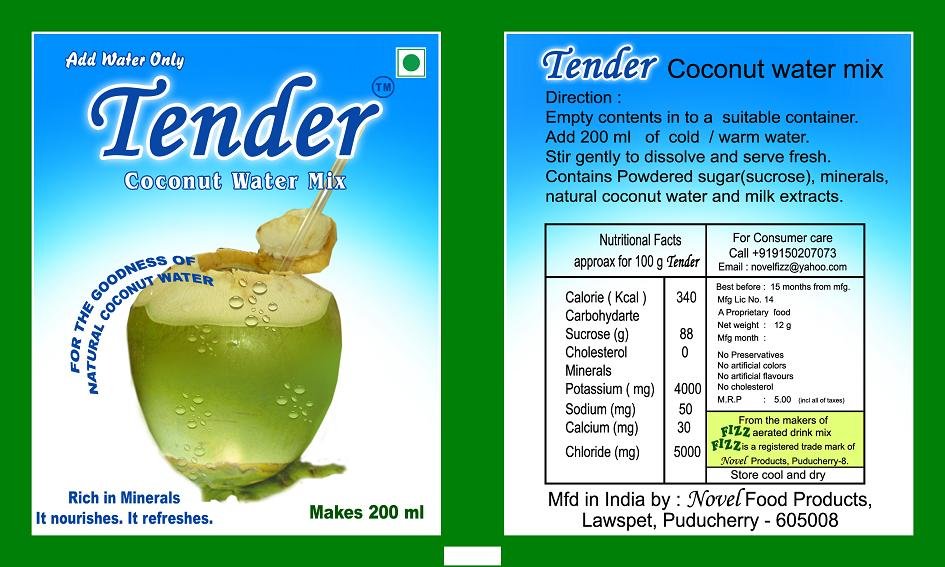 Tender Coconut Water Powder products,United Arab Emirates Tender