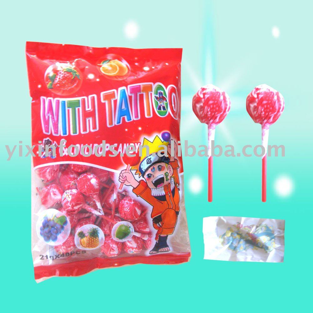 Tattoo with Lollipop Candy