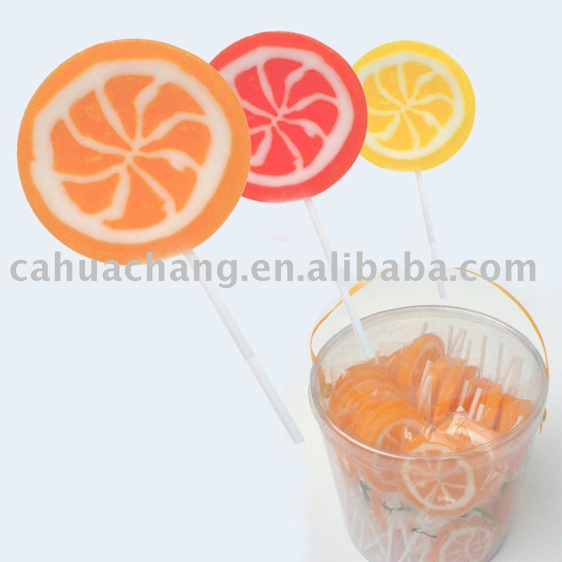 orange lollipops