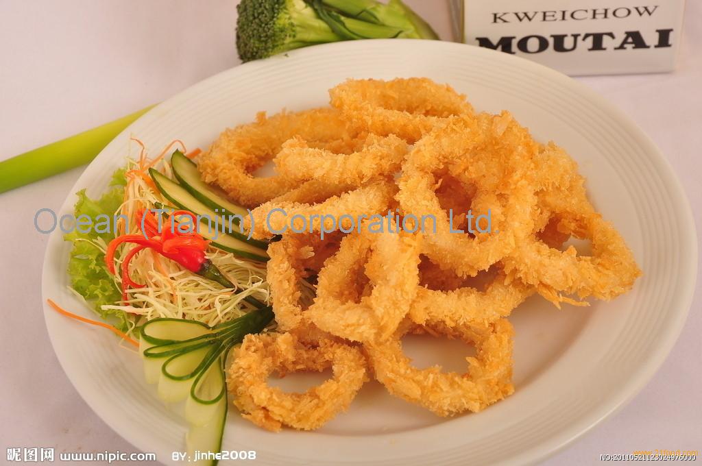 Frozen breaded squid ring products,China Frozen breaded squid ring supplier