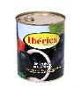 Whole black queen olives. Brand: Iberica. 875 gr. Can.