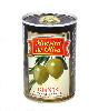 Whole green queen olives. Brand: Maestro de Oliva. 420 gr. Can.