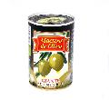 Pitted green queen olives. Brand: Maestro de Oliva. 420 gr. Can.