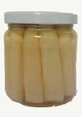 Canned white asparagus