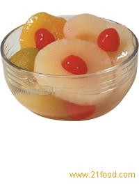 6 fruits salad in can