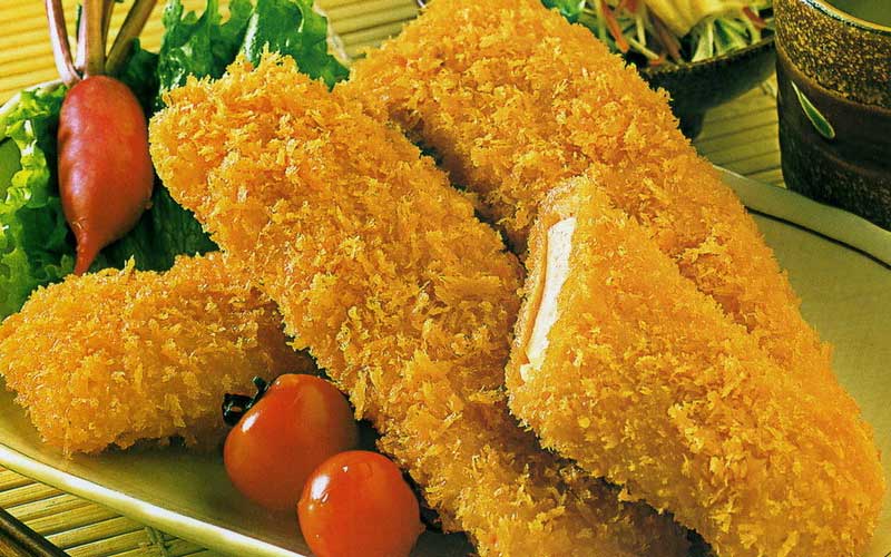 Squid with bread powder