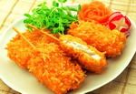 Steak of komai with bread powder