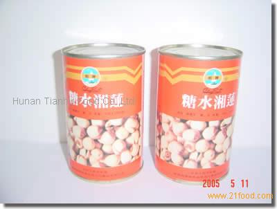 canned lotus nuts of syrup or boiled