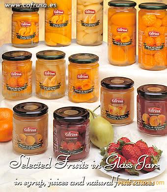 fruit in glass jars