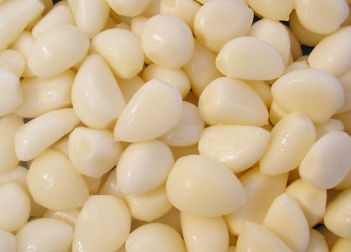 Garlic cloves in brine