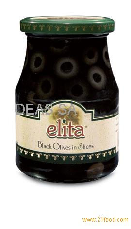 Black Olives in Slices