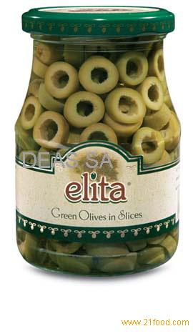Green Olives in Slices