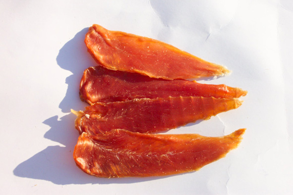 Dry chicken jerky
