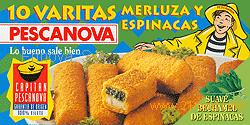 HAKE FISH FINGERS WITH SPINACH