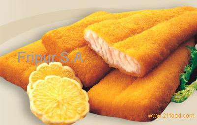 Breaded quality breaded hake fillets.