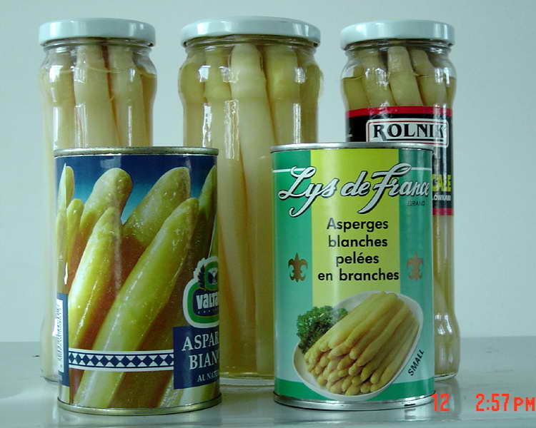 Canned asparagus