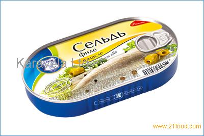 Herring fillet in oil
