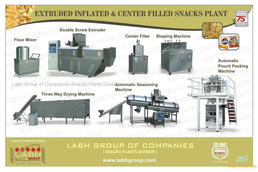Sell Extruded Inflated & Center Filled Snacks plant