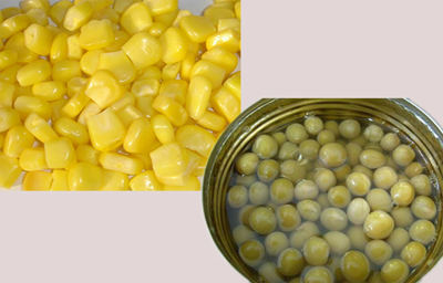 Canned Sweet Corn/Canned Green Peas