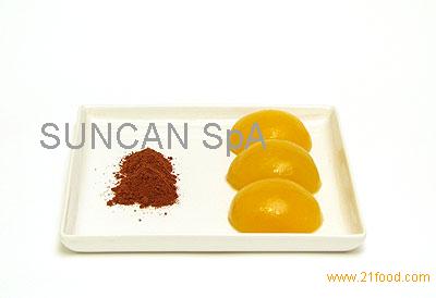 Peaches halves with saffron