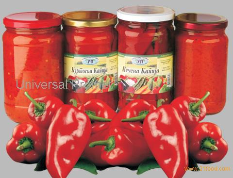 Products of red peppers