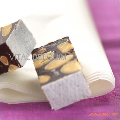 Chunky chocolate nougat.