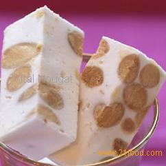 Appetizing almond nougat