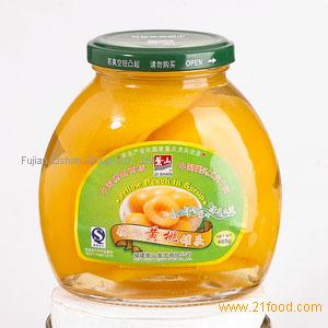 Canned yellow peaches