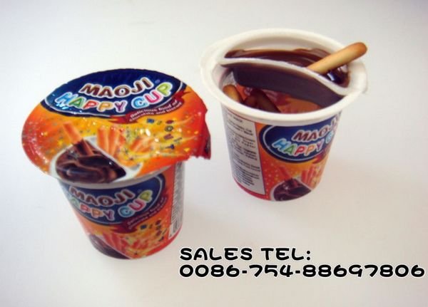 Happy cup chocolate with biscuit,China Ewin price supplier - 21food