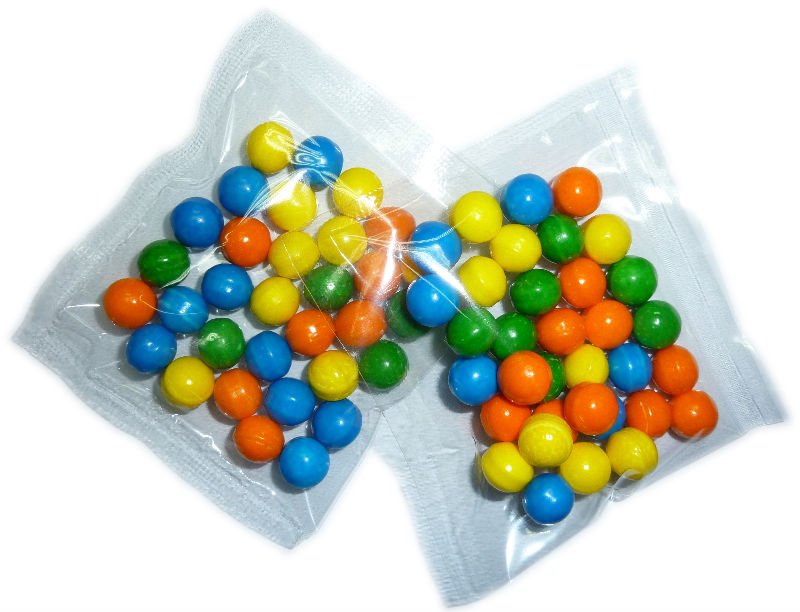 Mutli-colour Ball shape Coated Candy with small bag, 10mm diameter,Hong ...