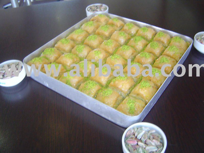 Dry baklava with pistachios