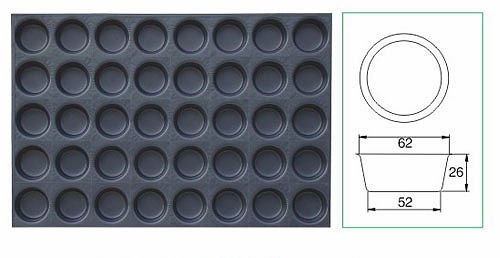 40 cups non stick  round  cake  mold 