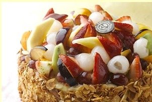 Key Lime Fruit Flan cake