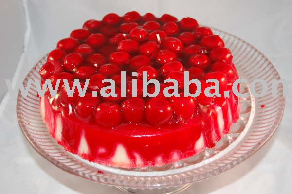 Large Cherry Cheese  Cake   Candle 