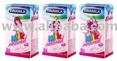 Vinamilk Strawberry-flavored UHT milk (Milk) - 110ml
