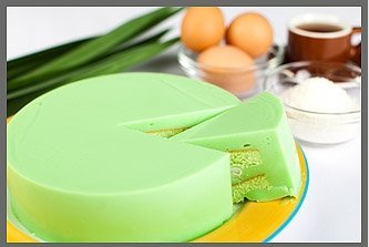 Pandan Kaya Fudge Cake With Fresh Coconut Slices Singapore Price Supplier 21food