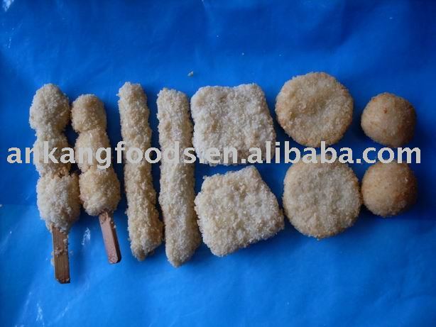 frozen fried crumbed seafoods
