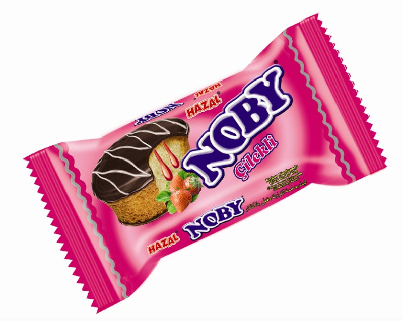 480 NOBY COCOA COATED CAKE W/H  STRAWBERRY   SAUCE 