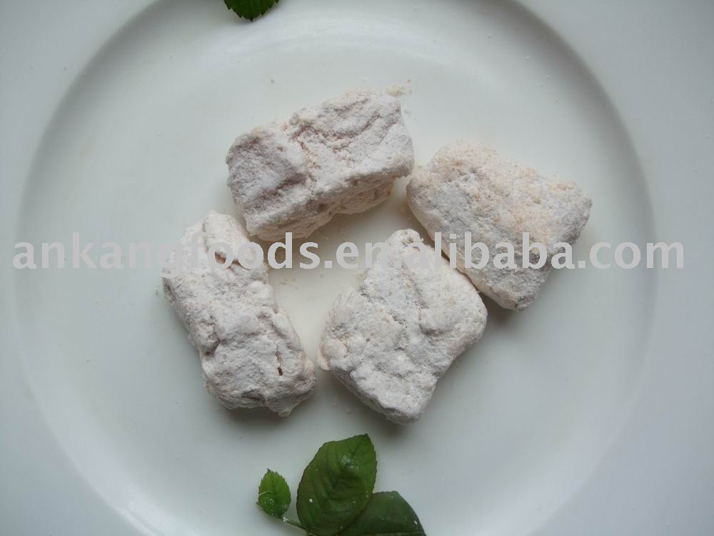 frozen monkfish tail chop floured