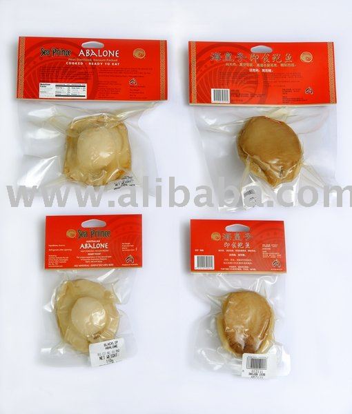 Heat sterilised vacuum sealed Blacklip Abalone