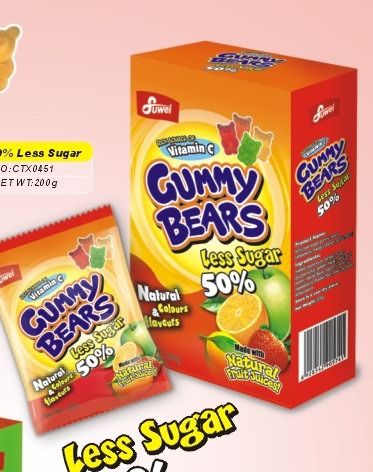 Gummy Bear Candy(Less Sugar 50%)