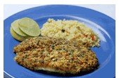 Seafood:tortilla crusted red snapper