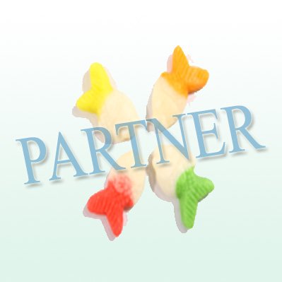 Gummy candy  golden   fish  a