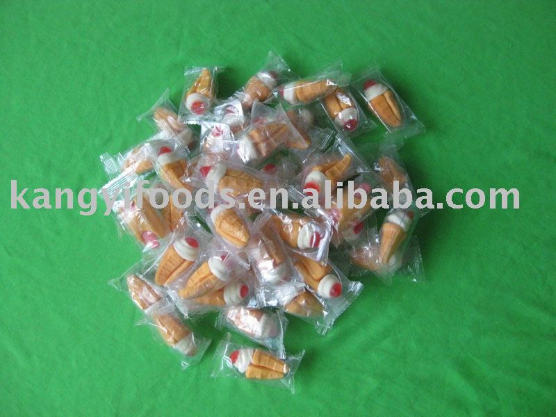 Ice cream shape gummy candy